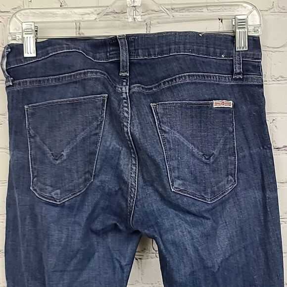 Hudson Colette Midrise Skinny Jean Size 26 Dark Blue Distressed Stretch Denim - Picture 7 of 11